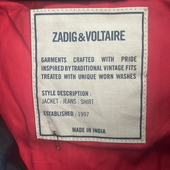 🎉HP🎉Zadig & Voltaire Kery Cropped Leather Puffer Jacket - Picture 7 of 9